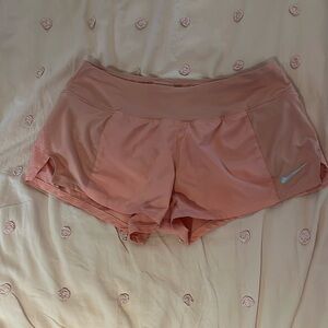 Light Pink Nike Dri Fit Women’s Running Shorts - Size Medium